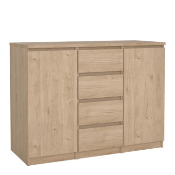 Moderno Sideboard  4 Drawers 2 Doors in Jackson Hickory Oak