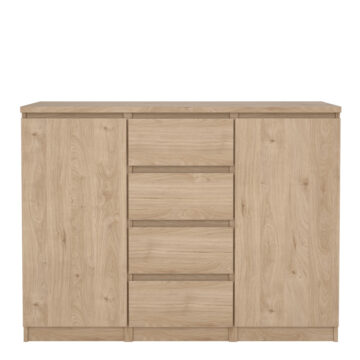 Moderno Sideboard  4 Drawers 2 Doors in Jackson Hickory Oak