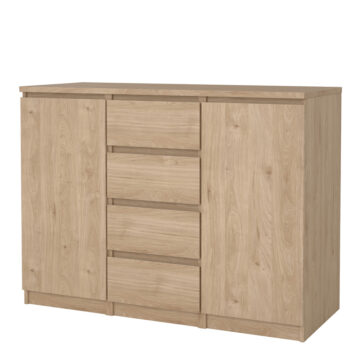 Moderno Sideboard  4 Drawers 2 Doors in Jackson Hickory Oak