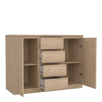 Moderno Sideboard  4 Drawers 2 Doors in Jackson Hickory Oak