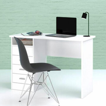 Ajax Plus White 4 Drawer Desk