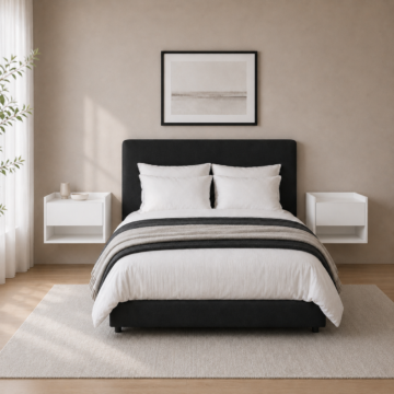 Torquay White Floating Pair of 1 Drawer Bedside Tables