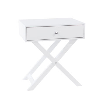 Staffa White 1 Drawer Petite Bedside Cabinet