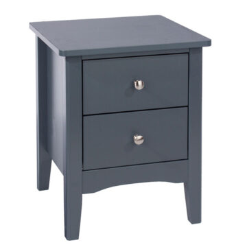 Saint Cloud Blue 2 Drawer Petite Bedside Cabinet