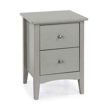 Saint Cloud Grey 2 Drawer Bedside Cabinet