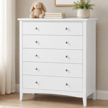 Saint Cloud 5 Drawer Chest | White