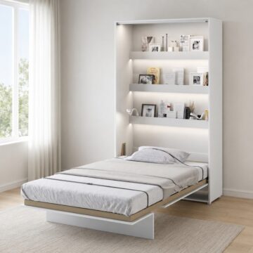Vertical Wall Bed Concept 120cm | White Matt