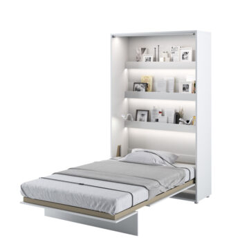 Vertical Wall Bed Concept 120cm | White Gloss Finish