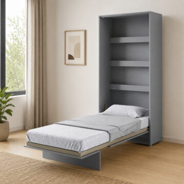 Vertical Wall Bed Concept 90cm | Grey Matt