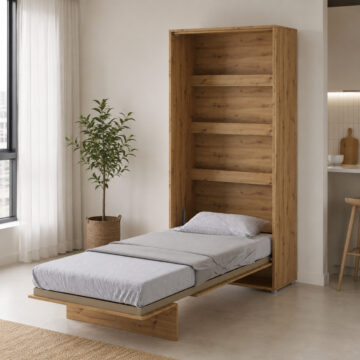 Vertical Wall Bed Concept 90cm | Oak Artisan