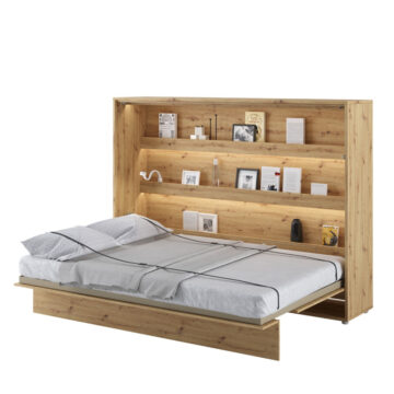 Horizontal Wall Bed Concept 140cm | Oak Artisan Finish