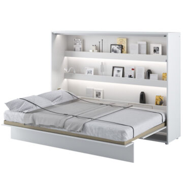 Horizontal Wall Bed Concept 140cm | White Matt