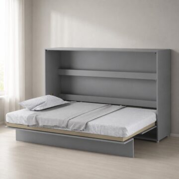 Horizontal Wall Bed Concept 120cm | Grey Matt