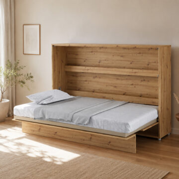Horizontal Wall Bed Concept 120cm | Oak Artisan