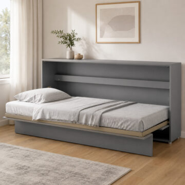 Horizontal Wall Bed Concept 90cm | Grey Matt