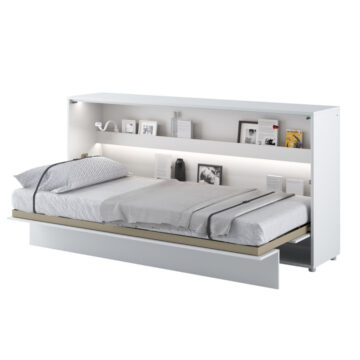 Horizontal Wall Bed Concept 90cm | Matt White Finish