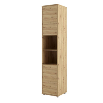 Tall Storage Cabinet for Vertical Wall Bed Concept | Oak Artisan