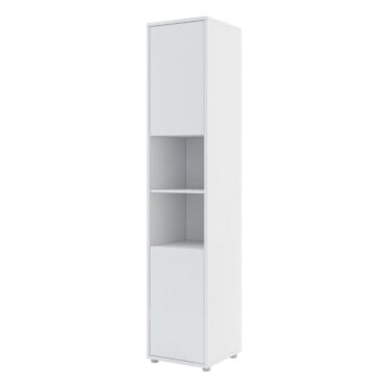 Tall Storage Cabinet for Vertical Wall Bed Concept | White Matt