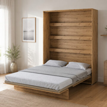 Vertical Wall Bed Concept 160cm | Oak Artisan