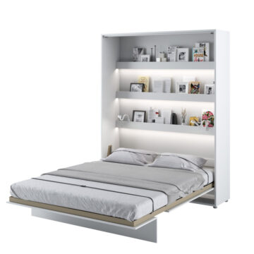 Vertical Wall Bed Concept 160cm | Matt White Finish