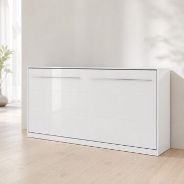 Horizontal Wall Bed Concept 90cm | White Matt