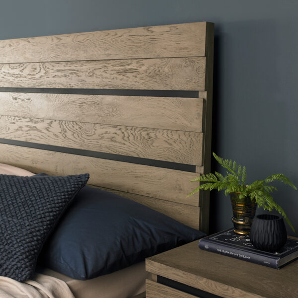 Wimborne Weathered Oak Low End Footend Double Bedstead