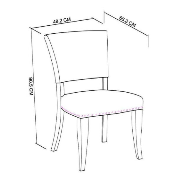 Calgary Upholstered Dining Chair | Dark Grey | Pair