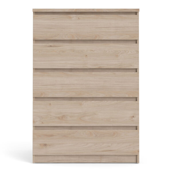 Moderno Chest of 5 Drawers in Jackson Hickory Oak | Self Assembly