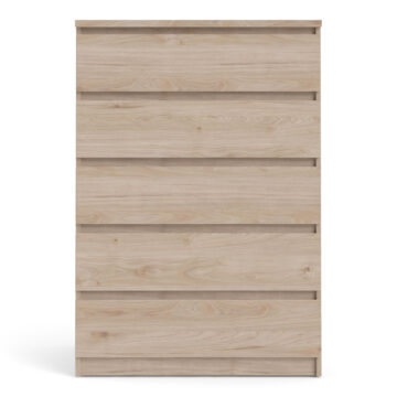 Moderno Chest of 5 Drawers in Jackson Hickory Oak