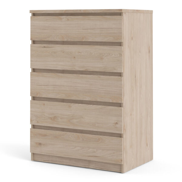 Moderno Chest of 5 Drawers in Jackson Hickory Oak | Self Assembly