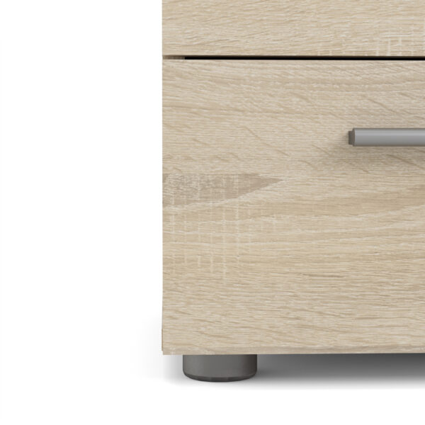 Rossi Bedside 2 Drawers in Oak | Self Assembly