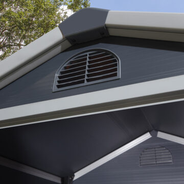 Caspian 4×3 Plastic Apex Shed | Dark Grey