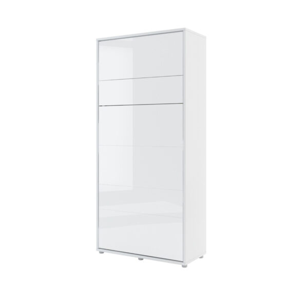 Vertical Wall Bed Concept 90cm | White Gloss