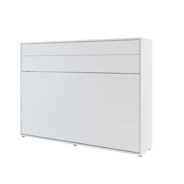 Horizontal Wall Bed Concept 140cm | White Matt
