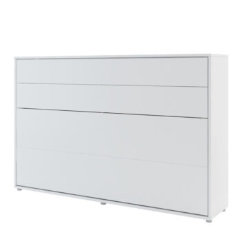 Horizontal Wall Bed Concept 120cm | Matt White Finish