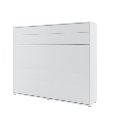 Horizontal Wall Bed Concept 160cm | White Matt