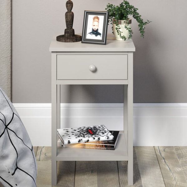 Staffa 1 Drawer Petite Bedside Cabinet | Grey