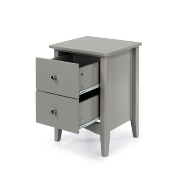 Saint Cloud Grey 2 Drawer Bedside Cabinet