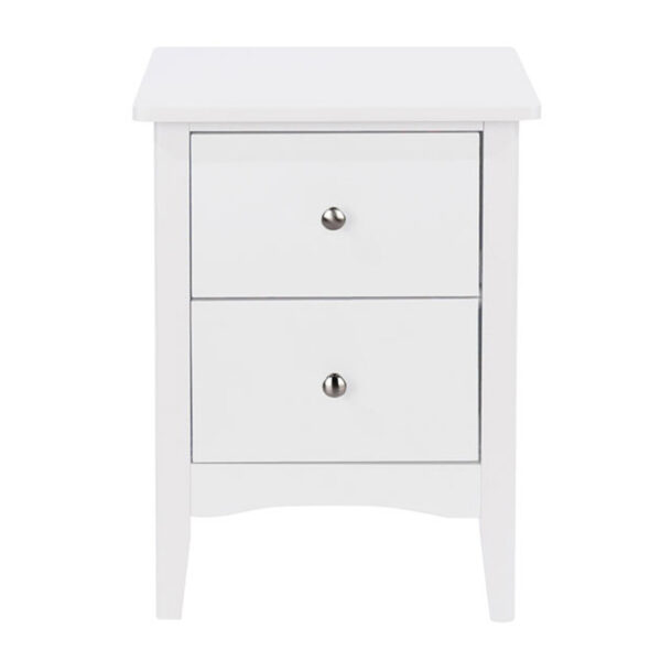 Saint Cloud 2 Drawer Bedside Cabinet | White