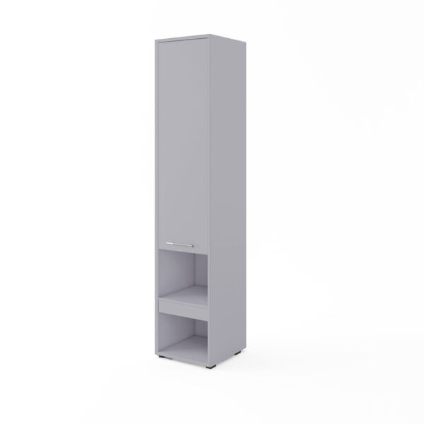 Vertical Wall Bed Concept 90cm with Storage Cabinet | Grey Matt