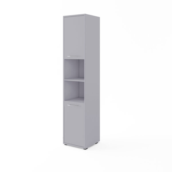 Vertical Wall Bed Concept 90cm with Storage Cabinet | Grey Matt