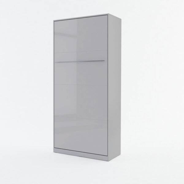 Vertical Wall Bed Concept 90cm with Storage Cabinet | Grey Matt