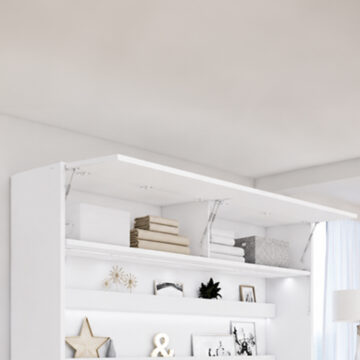Over Bed Unit for Horizontal Wall Bed Concept 160cm | White Matt
