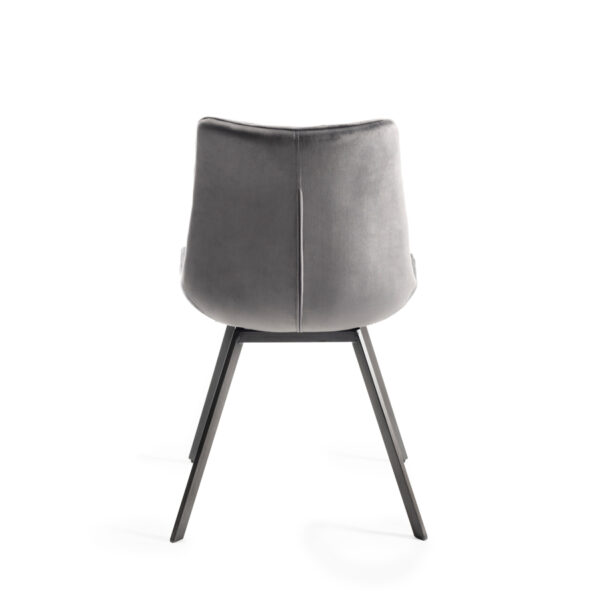 Calgary 6-8 Seat Extending Dining Table & 6 Grey Velvet Fabric Chairs | 190 -240cm