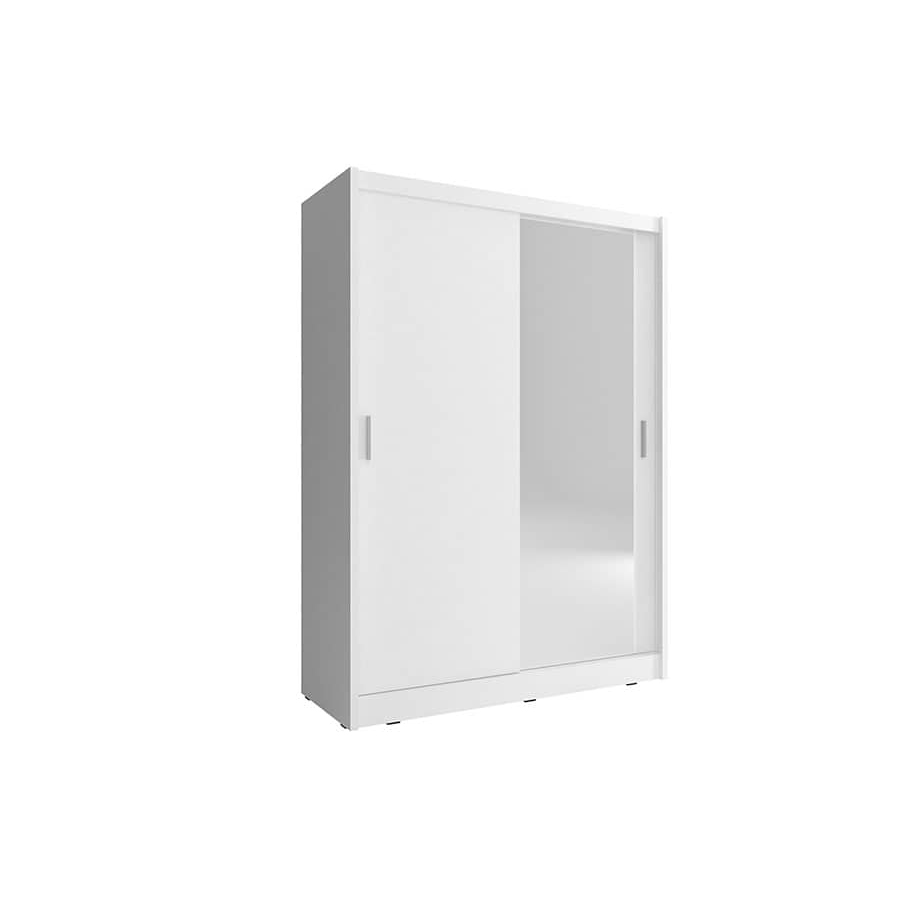 Varna 130cm Sliding Door Wardrobe White Oak World