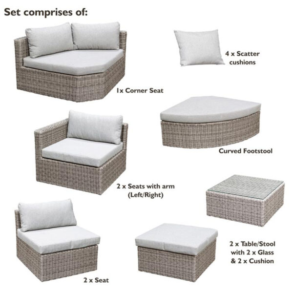 Oakworld Alfresco Rattan Corner Sofa Set