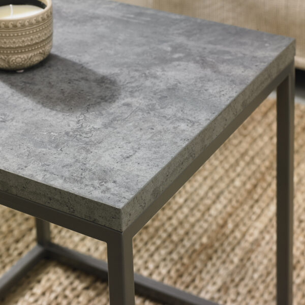 Padua Zinc & Dark Grey Side Table
