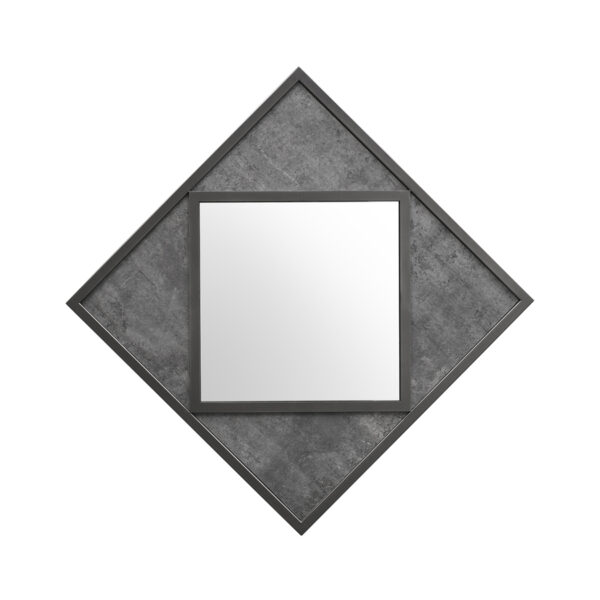 Padua Zinc & Dark Grey Square Wall Mirror