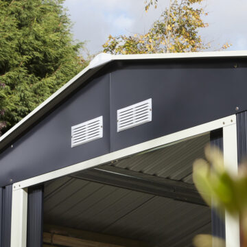 Savannah 10×8 Metal Apex Shed | Dark Grey