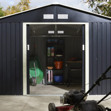 Savannah 10×8 Metal Apex Shed | Dark Grey